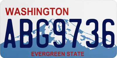 WA license plate ABG9736