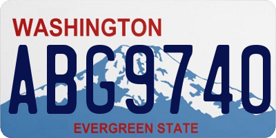 WA license plate ABG9740