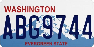 WA license plate ABG9744