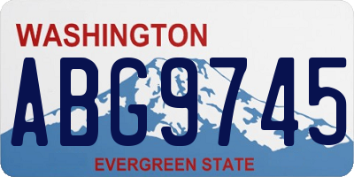 WA license plate ABG9745