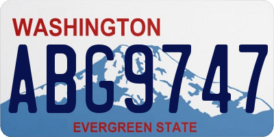 WA license plate ABG9747
