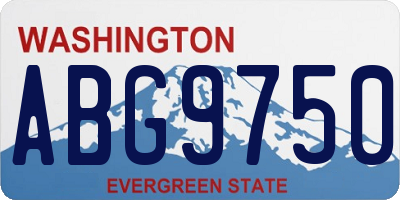 WA license plate ABG9750