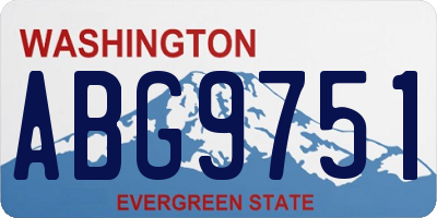 WA license plate ABG9751