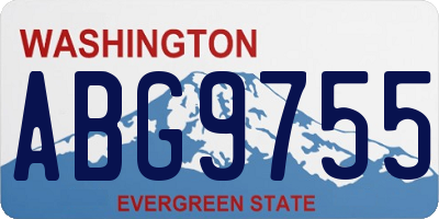 WA license plate ABG9755
