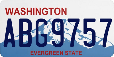 WA license plate ABG9757
