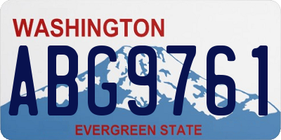 WA license plate ABG9761