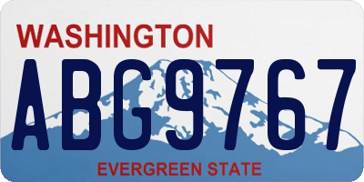 WA license plate ABG9767