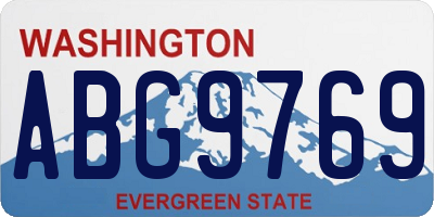 WA license plate ABG9769
