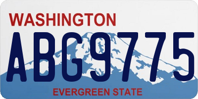 WA license plate ABG9775