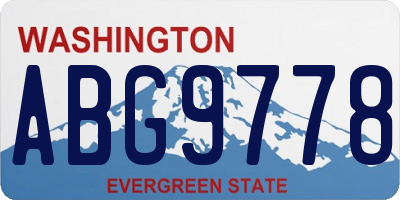 WA license plate ABG9778