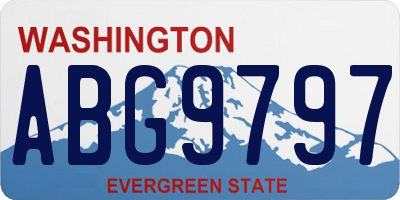 WA license plate ABG9797