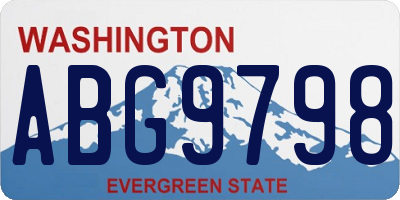 WA license plate ABG9798