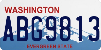 WA license plate ABG9813