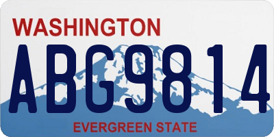 WA license plate ABG9814