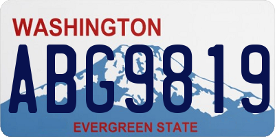 WA license plate ABG9819