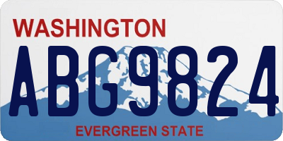 WA license plate ABG9824