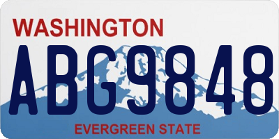 WA license plate ABG9848