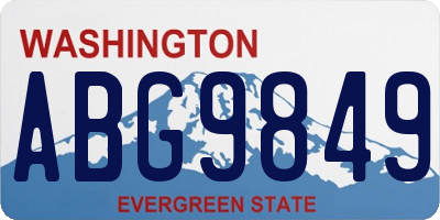 WA license plate ABG9849