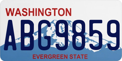 WA license plate ABG9859