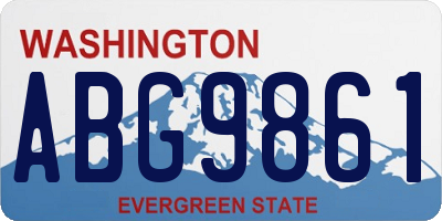 WA license plate ABG9861