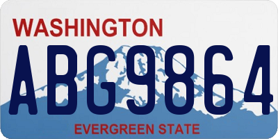 WA license plate ABG9864