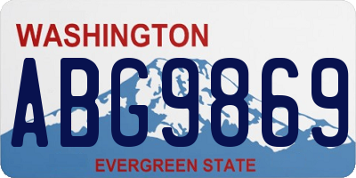WA license plate ABG9869