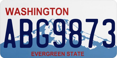 WA license plate ABG9873