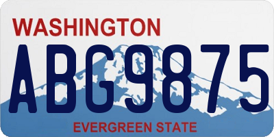 WA license plate ABG9875