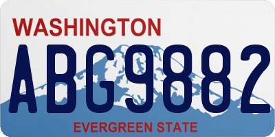 WA license plate ABG9882