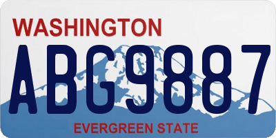 WA license plate ABG9887