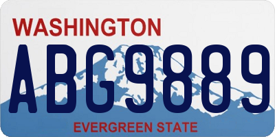 WA license plate ABG9889