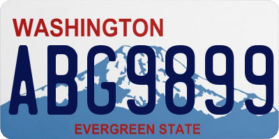 WA license plate ABG9899