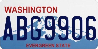 WA license plate ABG9906