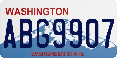 WA license plate ABG9907
