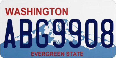 WA license plate ABG9908