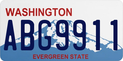 WA license plate ABG9911