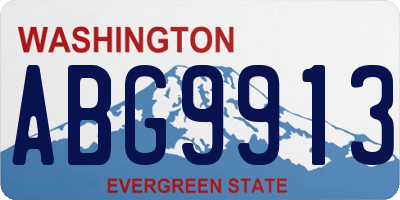 WA license plate ABG9913