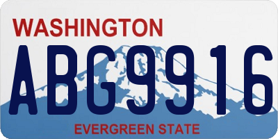 WA license plate ABG9916
