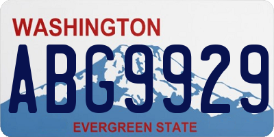 WA license plate ABG9929