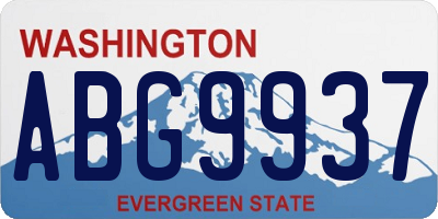 WA license plate ABG9937