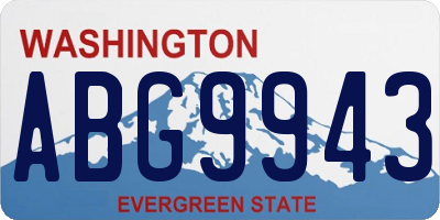 WA license plate ABG9943