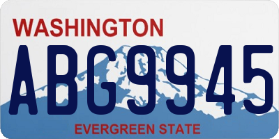 WA license plate ABG9945