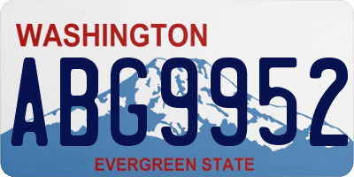 WA license plate ABG9952