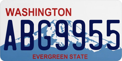 WA license plate ABG9955