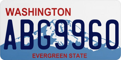WA license plate ABG9960