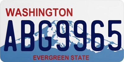 WA license plate ABG9965