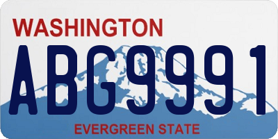 WA license plate ABG9991