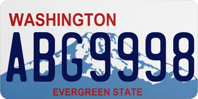 WA license plate ABG9998
