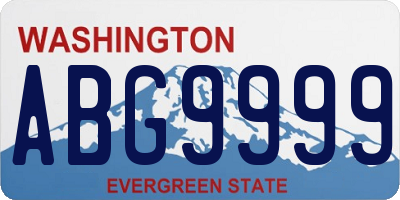 WA license plate ABG9999