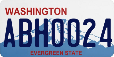 WA license plate ABH0024